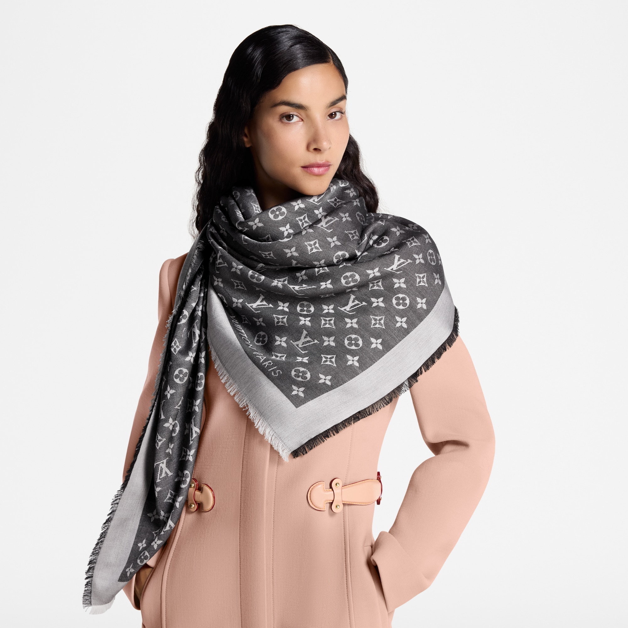 VETEMENTS デムナ期 MONOGRAM SILK SCARF TOTEME Women's' Signature Monogram Silk Scarf in Beige | LN-CC®